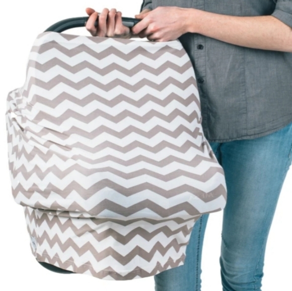 Grey Chevron Multifunctional Car Seat Cover - Picture 2 of 2